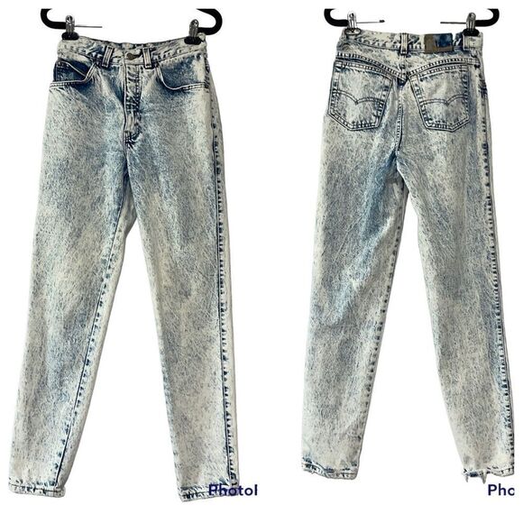 VTG 80's 90s Levi's Sz 0 Made in USA acid wash jeans - Picture 10 of 10